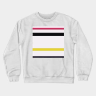 A tremendous arrangement of Very Light Pink, Raisin Black, Smoky Black, Dingy Dungeon and Sandstorm stripes. Crewneck Sweatshirt